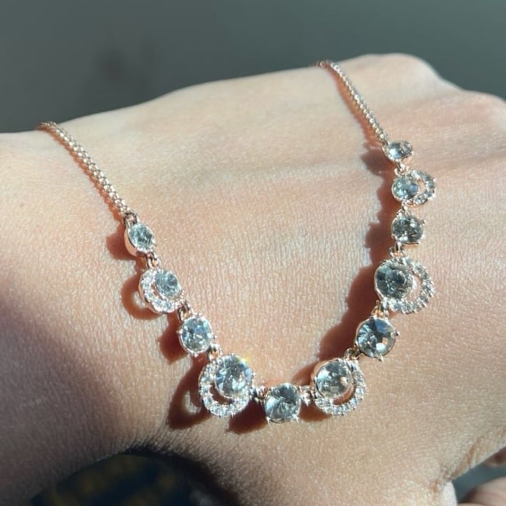 Givenchy Signed Swarovski Elements Rosegold Set - image 4